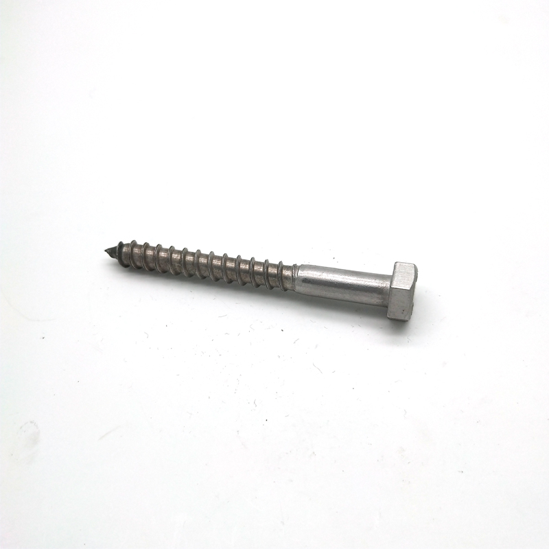 Hexagonal wood tooth screw