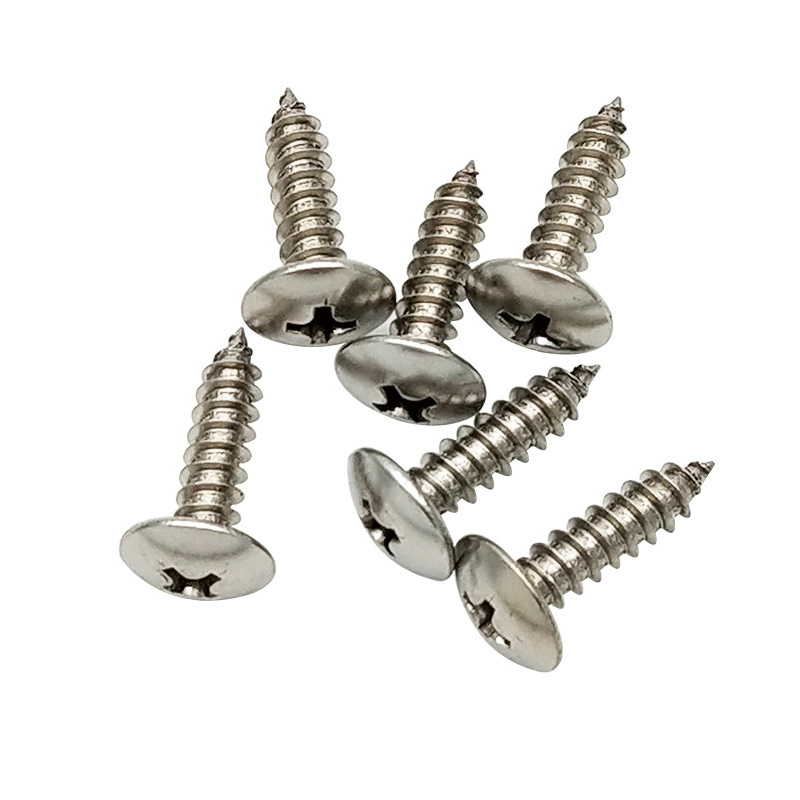 Cross large flat head tapping screws