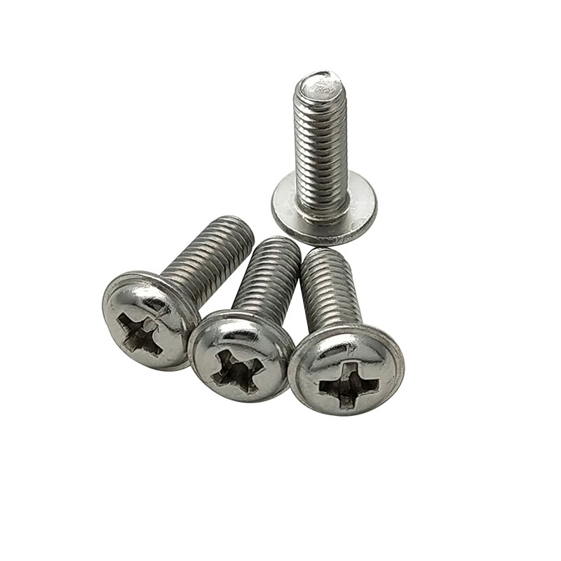 Round head cross shaped screw wi